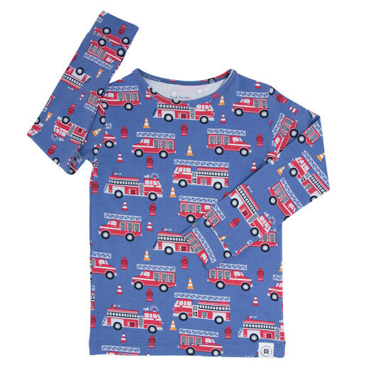 Cameron Firetruck Bamboo Pajama Set