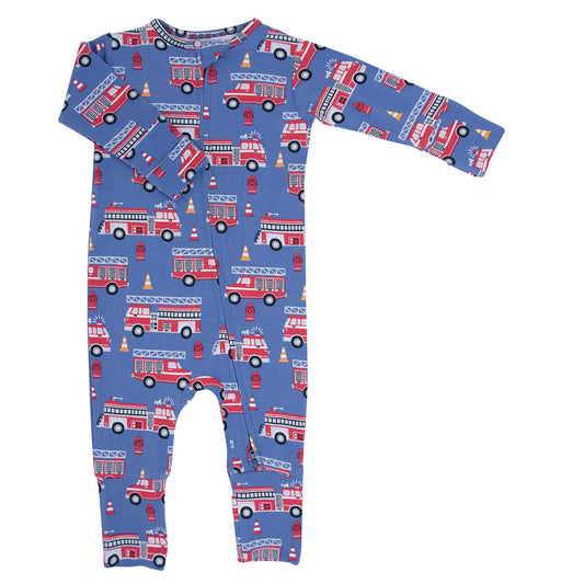 Cameron Firetruck Bamboo Convertible Romper