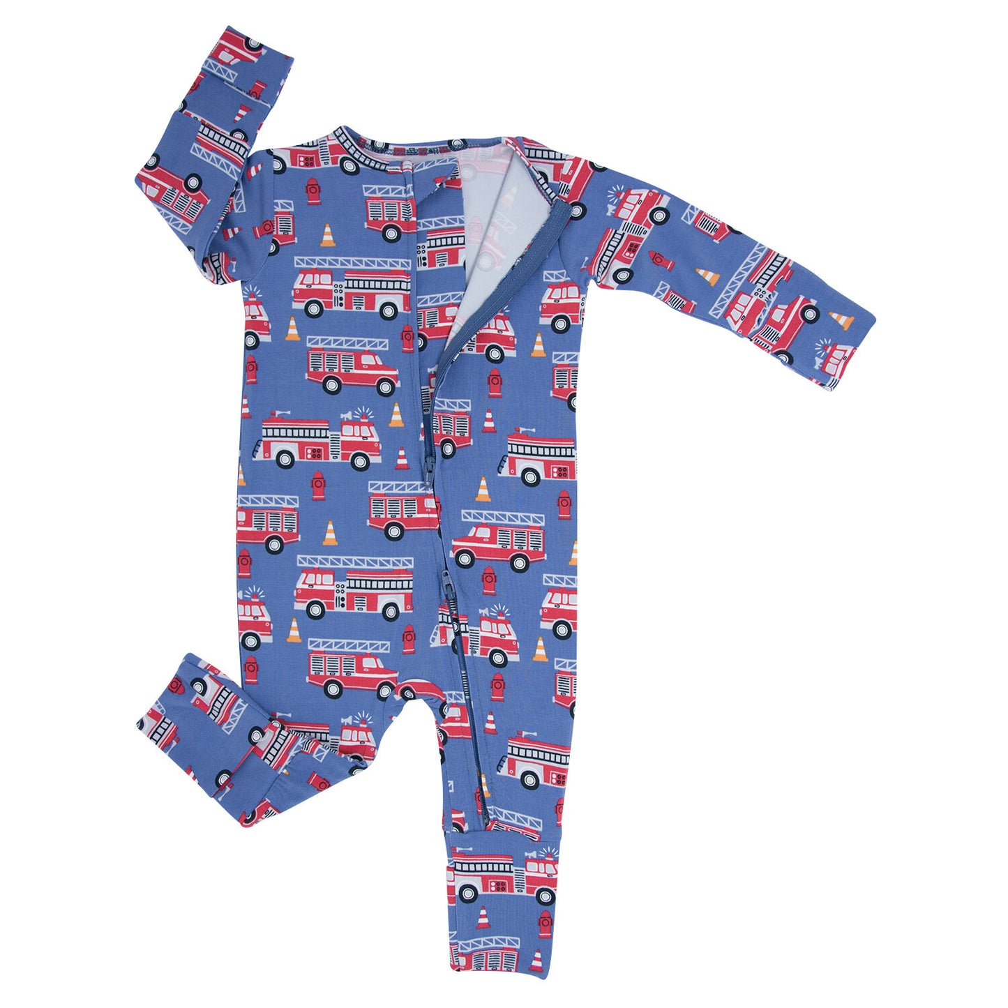 Cameron Firetruck Bamboo Convertible Romper