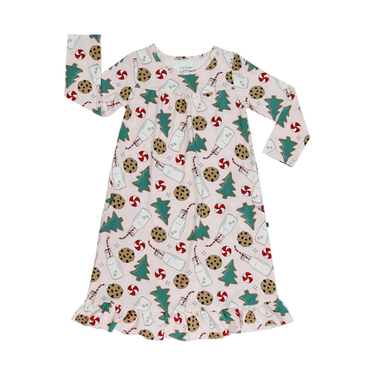 Santa's Cookies Pink Bamboo Boho Dress
