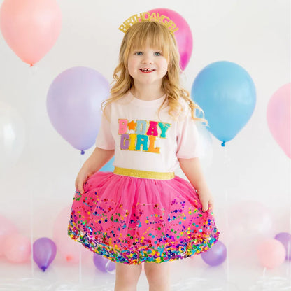 Birthday Girl Patch Short Sleeve T-Shirt