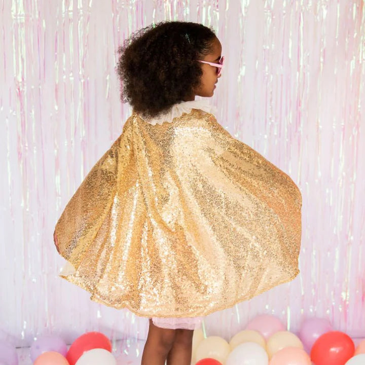 Sweet Wink Gold Sequin Cape