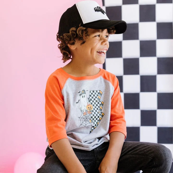Checker Ghost Halloween 3/4 Shirt