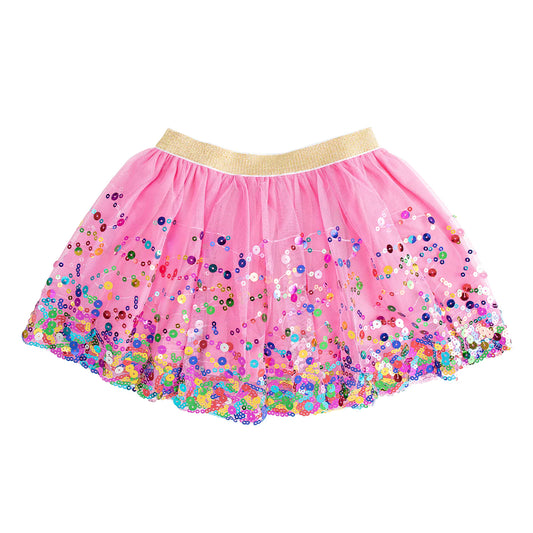 Sweet Wink Raspberry Confetti Tulle Skirt