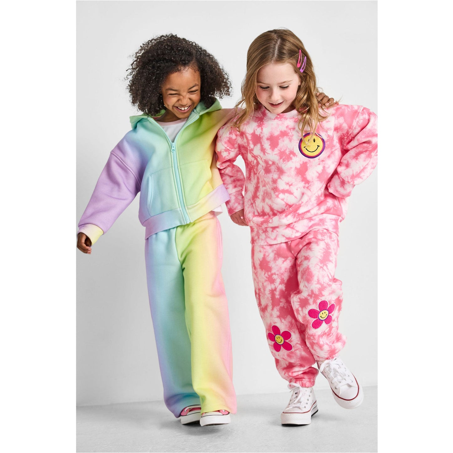 Smiley Tie-Dye Crewneck Sweatshirt