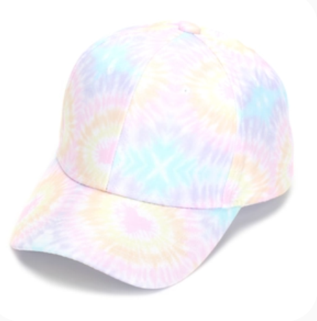 Pastel Tie Dye Baseball Hat