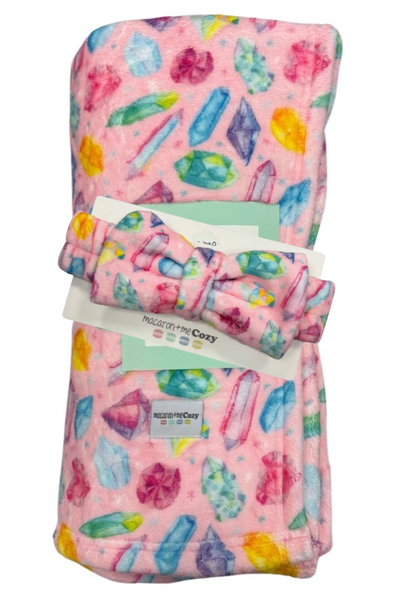 Gems Plush Bow + Blanket Set