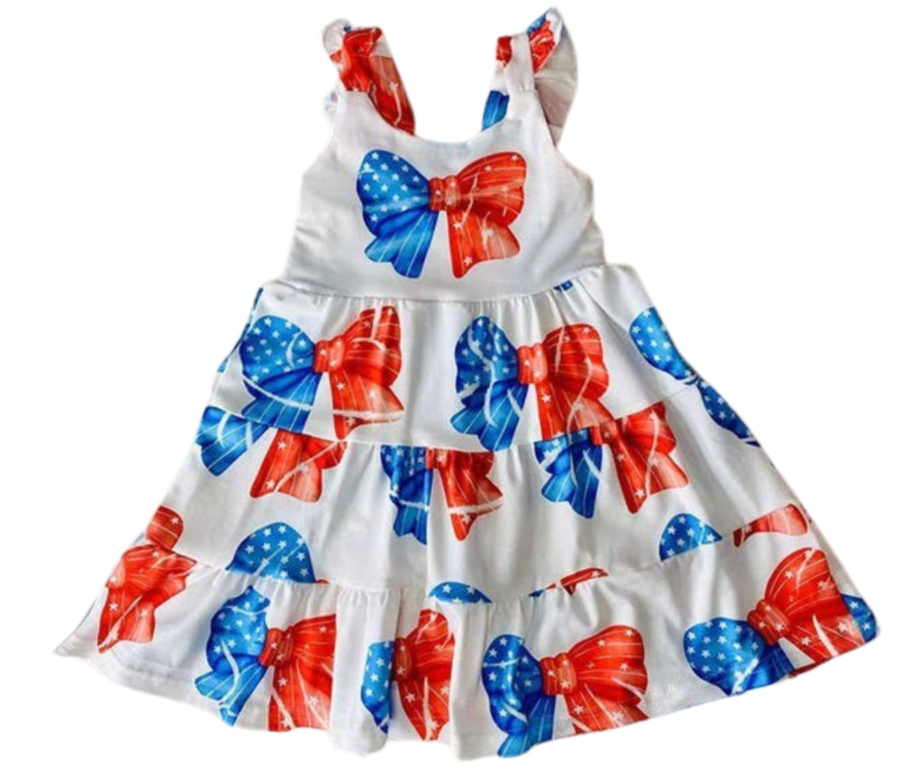 Red + Blue Bows Dress