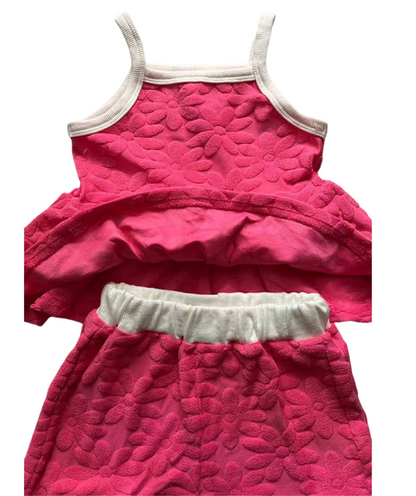 Hot Pink Floral Terry Set