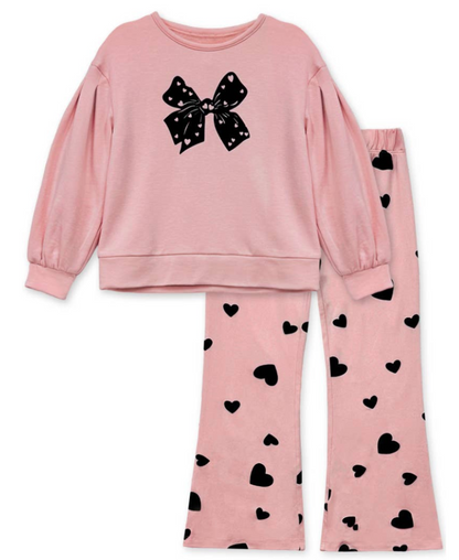 Blush Pink Heart Flocking Set