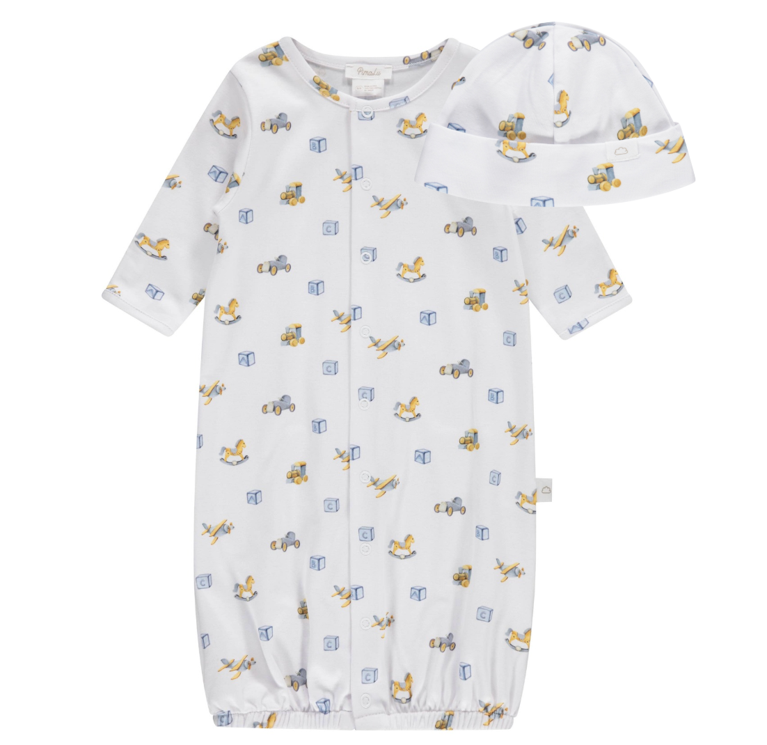 Wood Toys Cotton Coverter Gown + Hat Set
