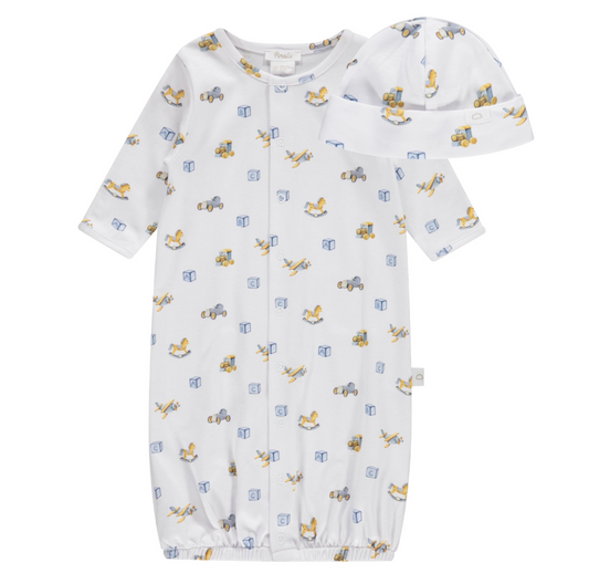 Wood Toys Cotton Coverter Gown + Hat Set