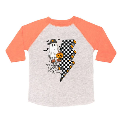 Checker Ghost Halloween 3/4 Shirt