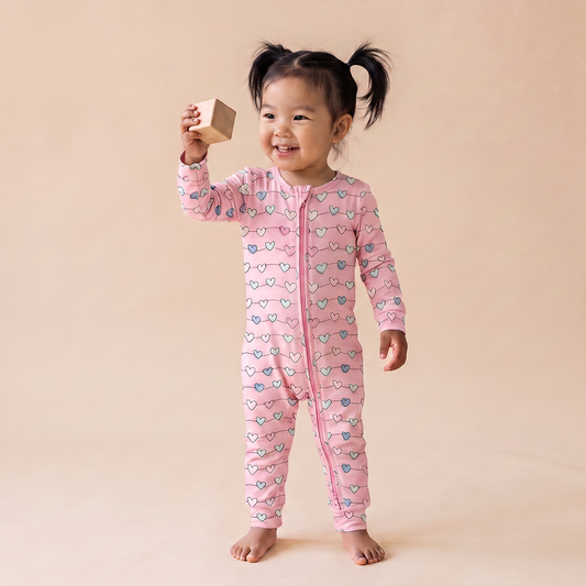 String of Hearts Bamboo Convertible Romper
