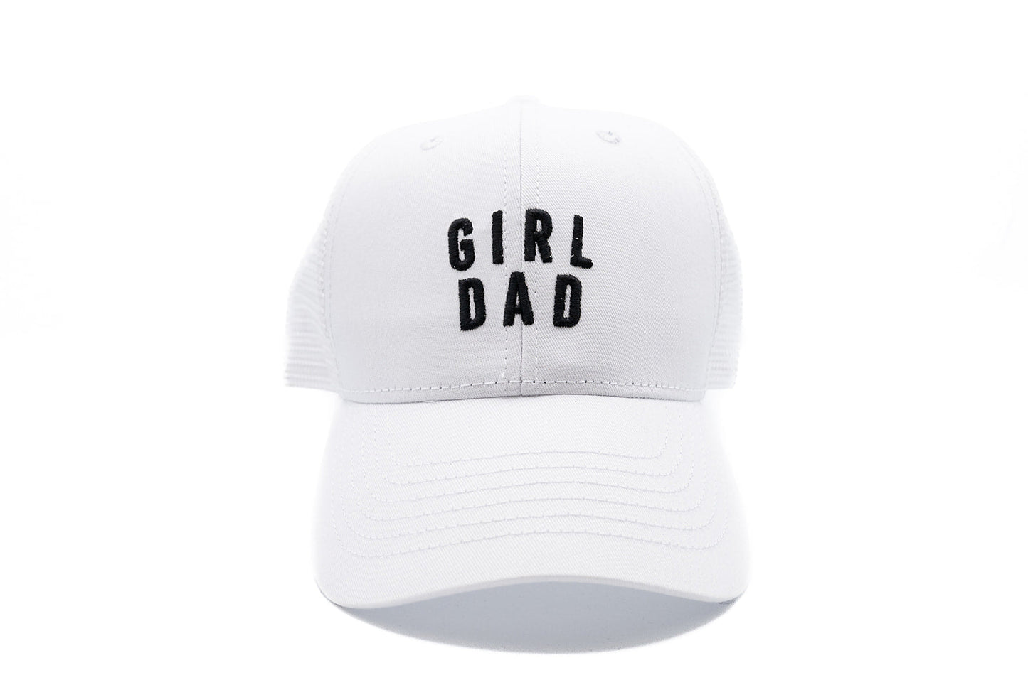 Girl Dad Hat in White Snapback