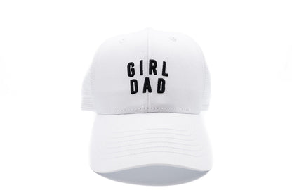 Girl Dad Hat in White Snapback