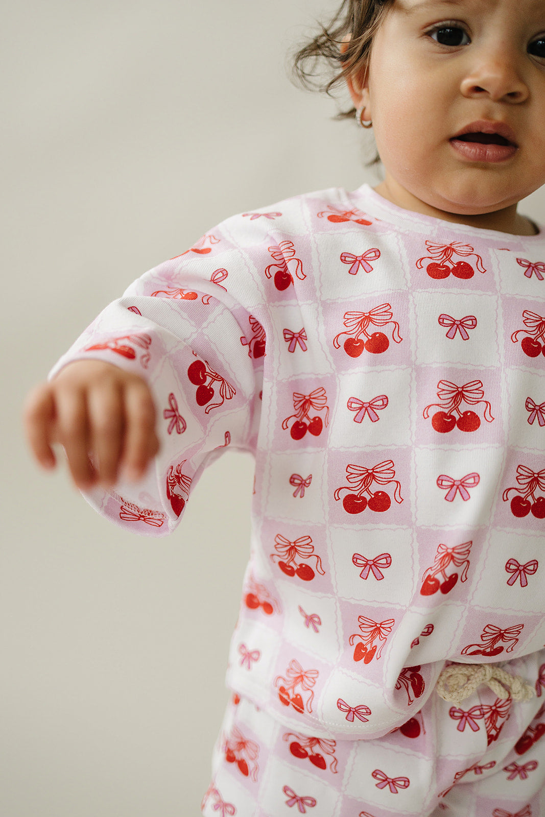 Checkered Cherry Shorts Set