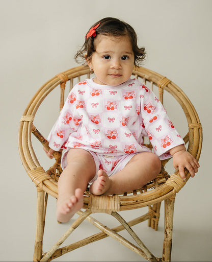 Checkered Cherry Shorts Set