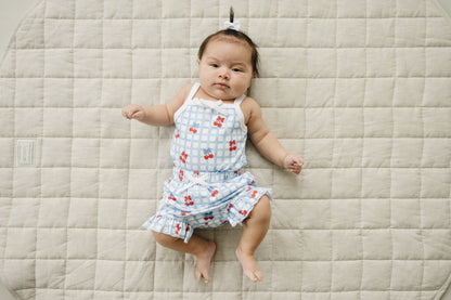 Gingham Cherry Shorts Set