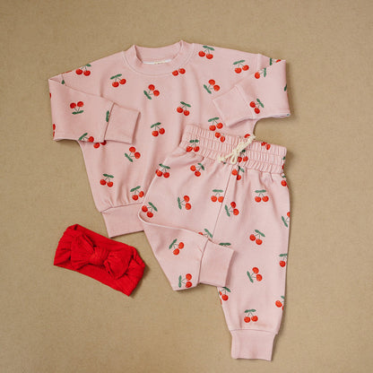 Blush Cherry Baby Jogger Set