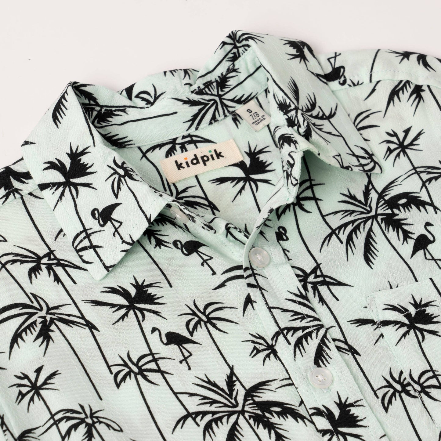 Dip Dyed Jade Palm Shirt