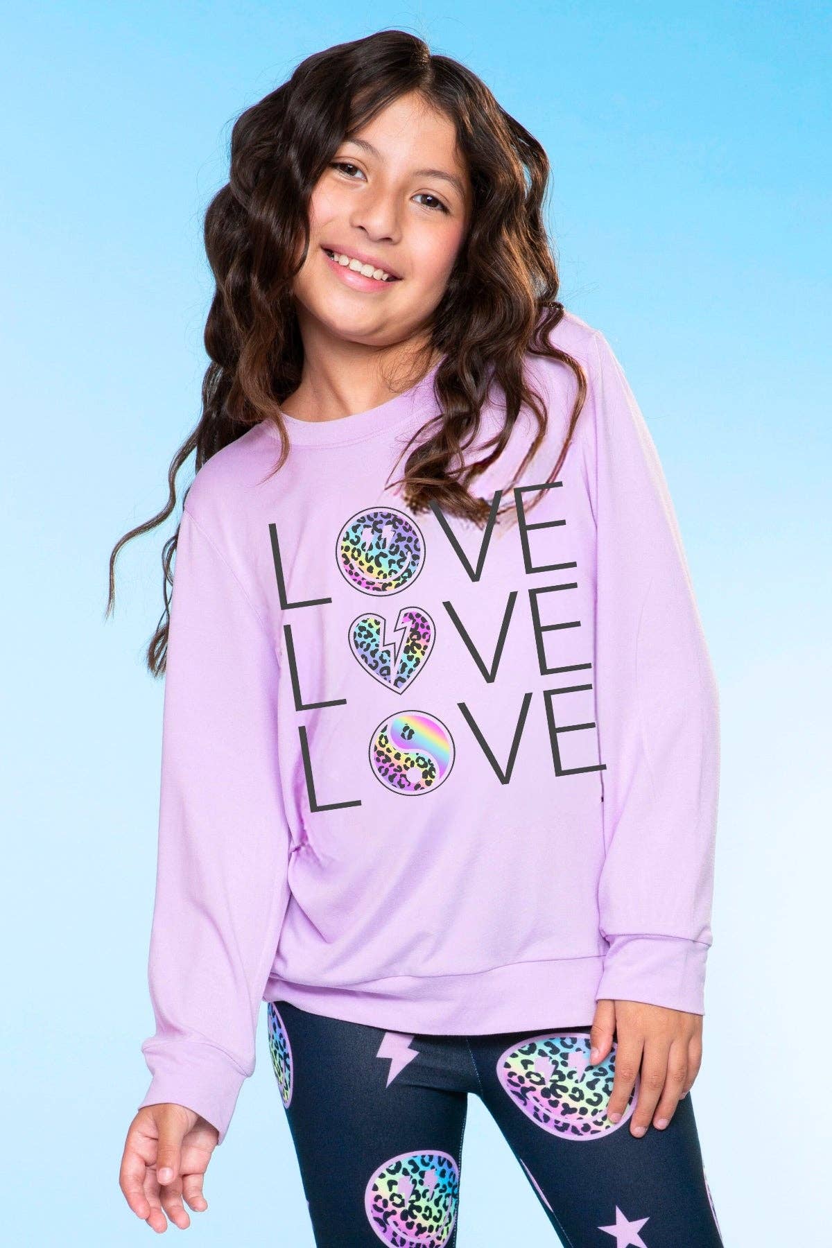 Lilac Leopard Love Simply Soft Long Sleeve Crew Top