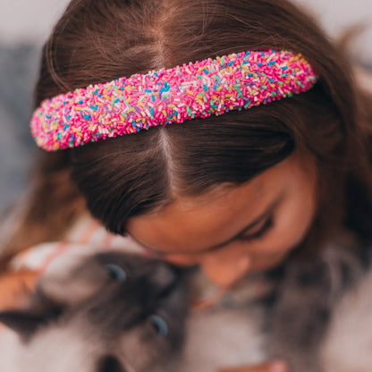 Hot Pink Sprinkles Headband