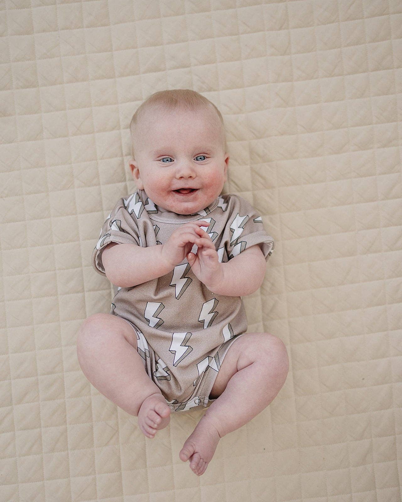 Electric Beige Shortie Romper