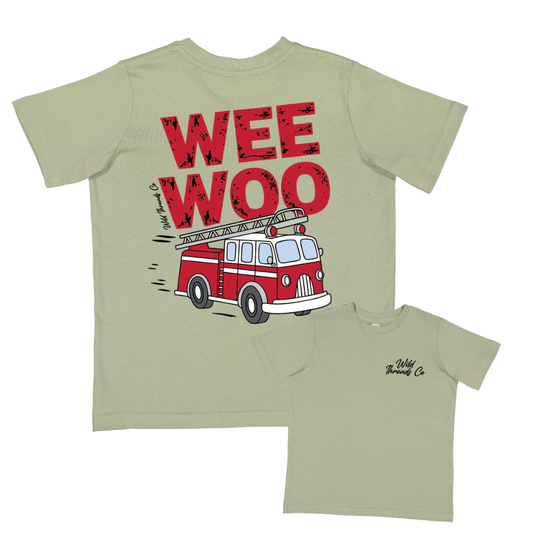 Sage Wee Woo Firetruck Tee