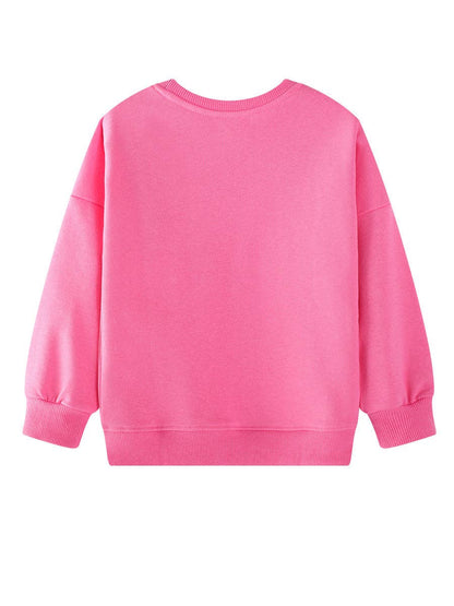 Multi Sequin Star Pink Pullover Sweatshirt