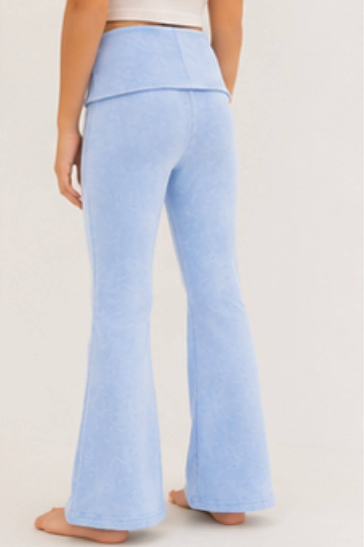 Purple Vintage Washed Foldover Flare