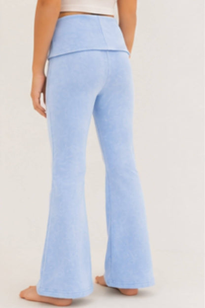 Purple Vintage Washed Foldover Flare