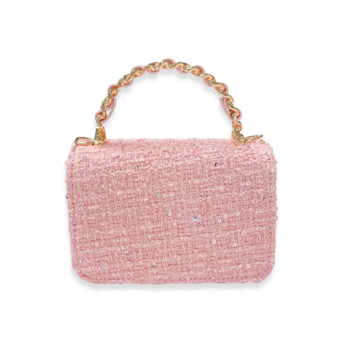 Pink Tweed & Sequins Purse