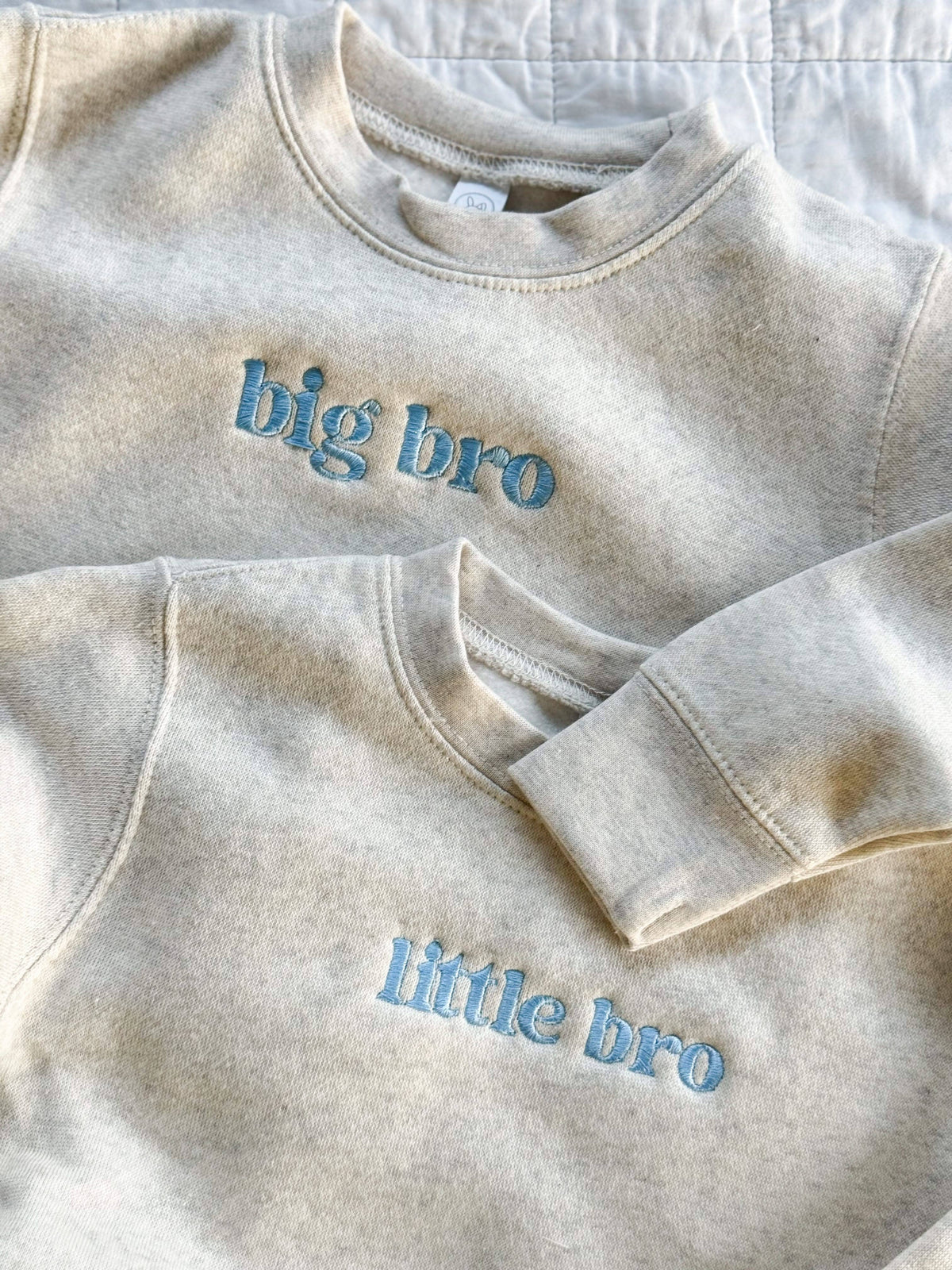Little Bro Embroidered Pullover Sweatshirt