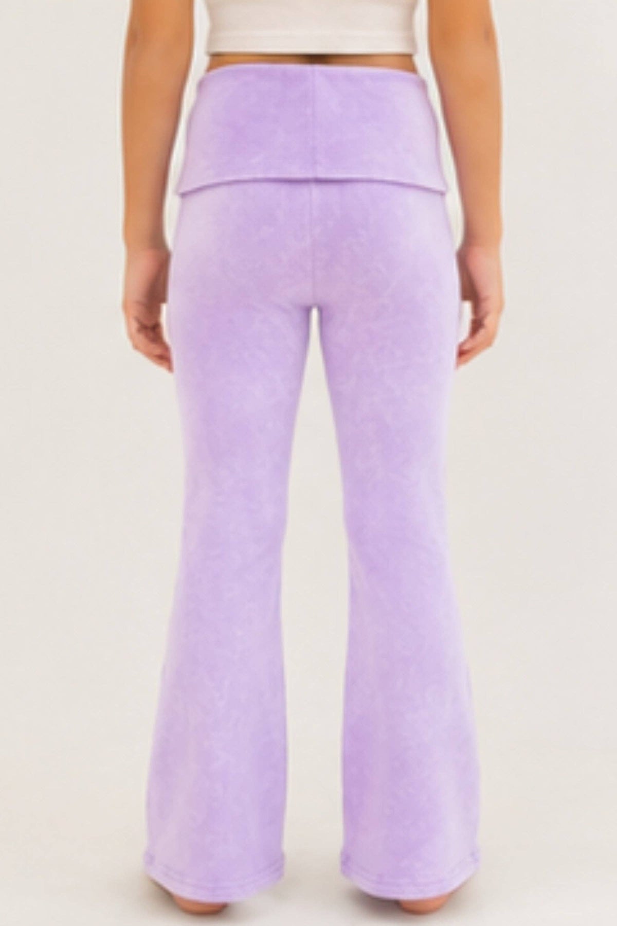Purple Vintage Washed Foldover Flare