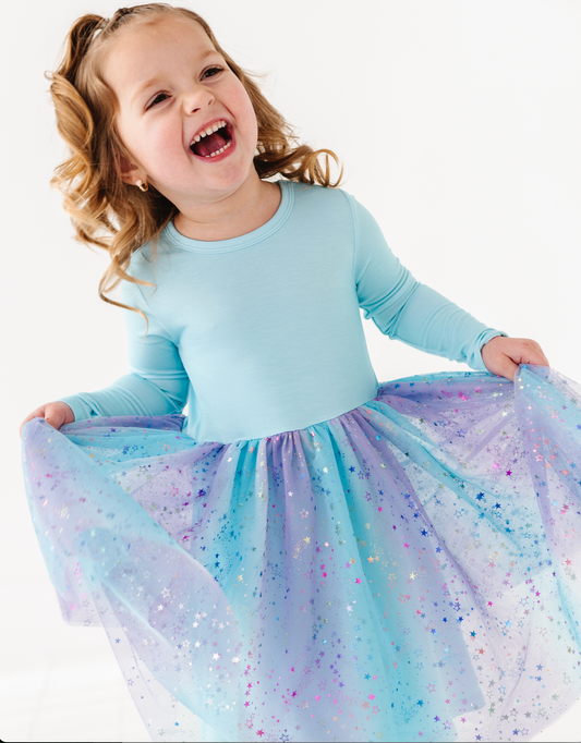 Blue Magic Bamboo + Tulle Tutu Dress