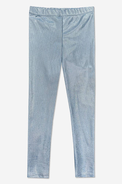 High Shine Long Legging in Charcoal Graffiti Elements