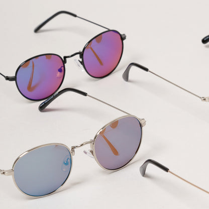 Mirrored Lens Aviator Sunglasses
