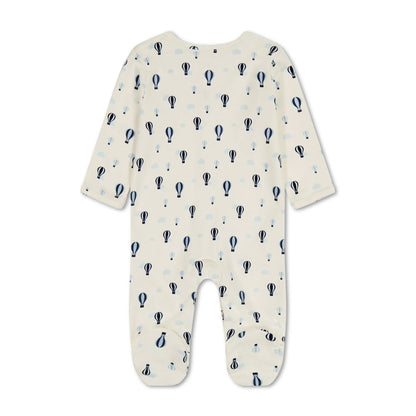 Balloons + Clouds Cotton Footie + Hat Set