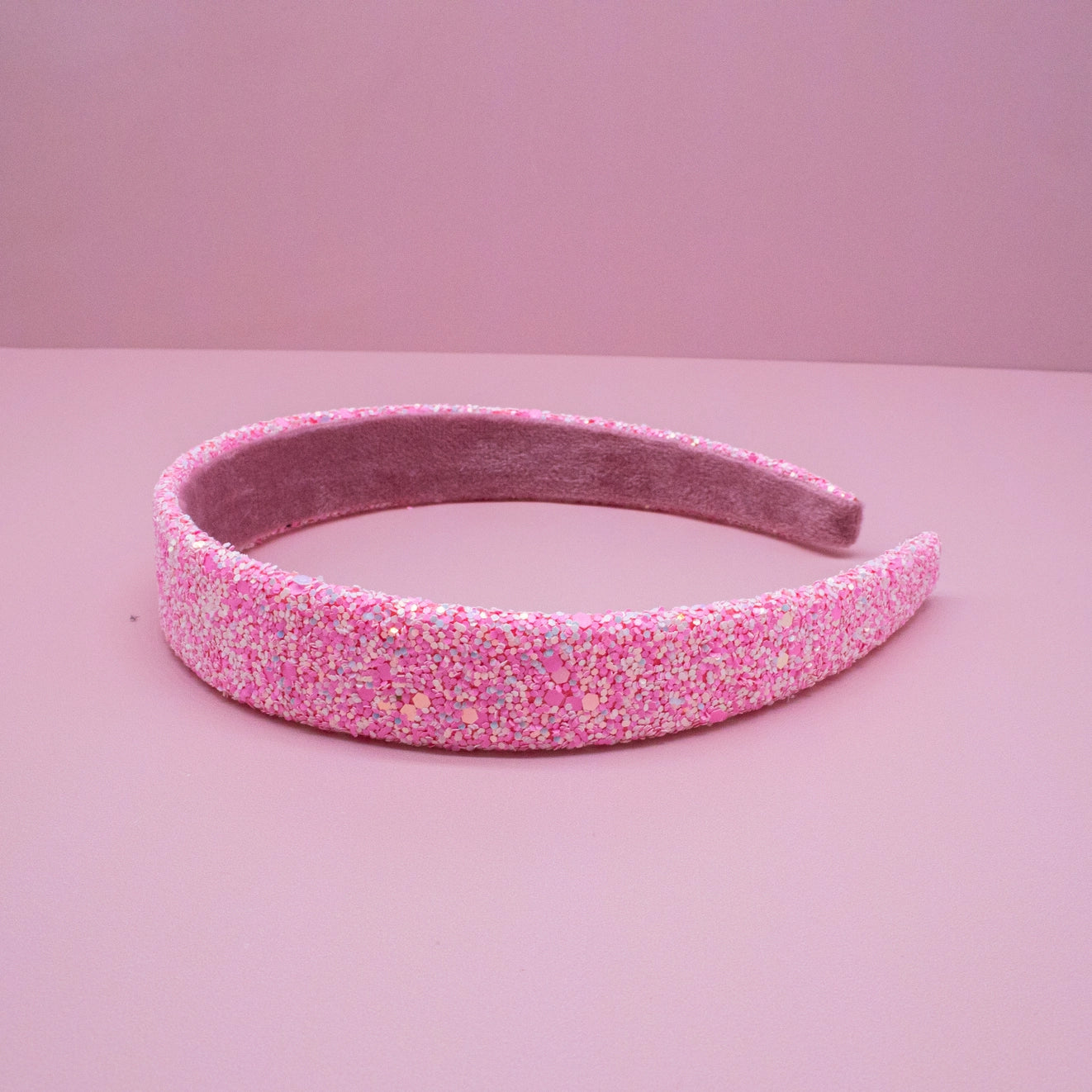 Pink Glitter Tapered Headband