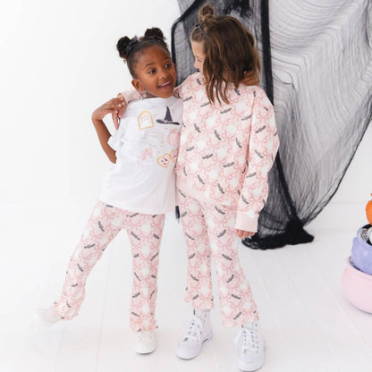 Bat And Ghost Trellis Flare Legging