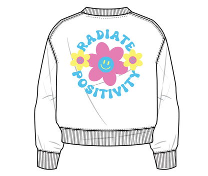 Radiate Positivity Sweatshirt in White