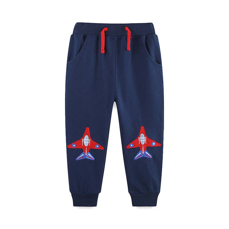 Navy Aircraft Embroidered Jogger