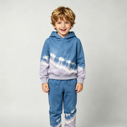 Blue Tie-Dye Hoodie + Jogger Set