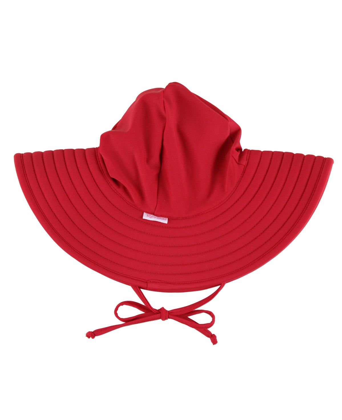 This ultra sweet swim hat has built in UPF 50+ sun protection to keep your baby extra safe from the sun's harmful rays. All sizes feature functional ties and can be styled two ways: tied under the chin to ensure a snug fit or tucked up through the brim and tied in the back in a fun bow!  UPF 50+ sun protective fabric. 