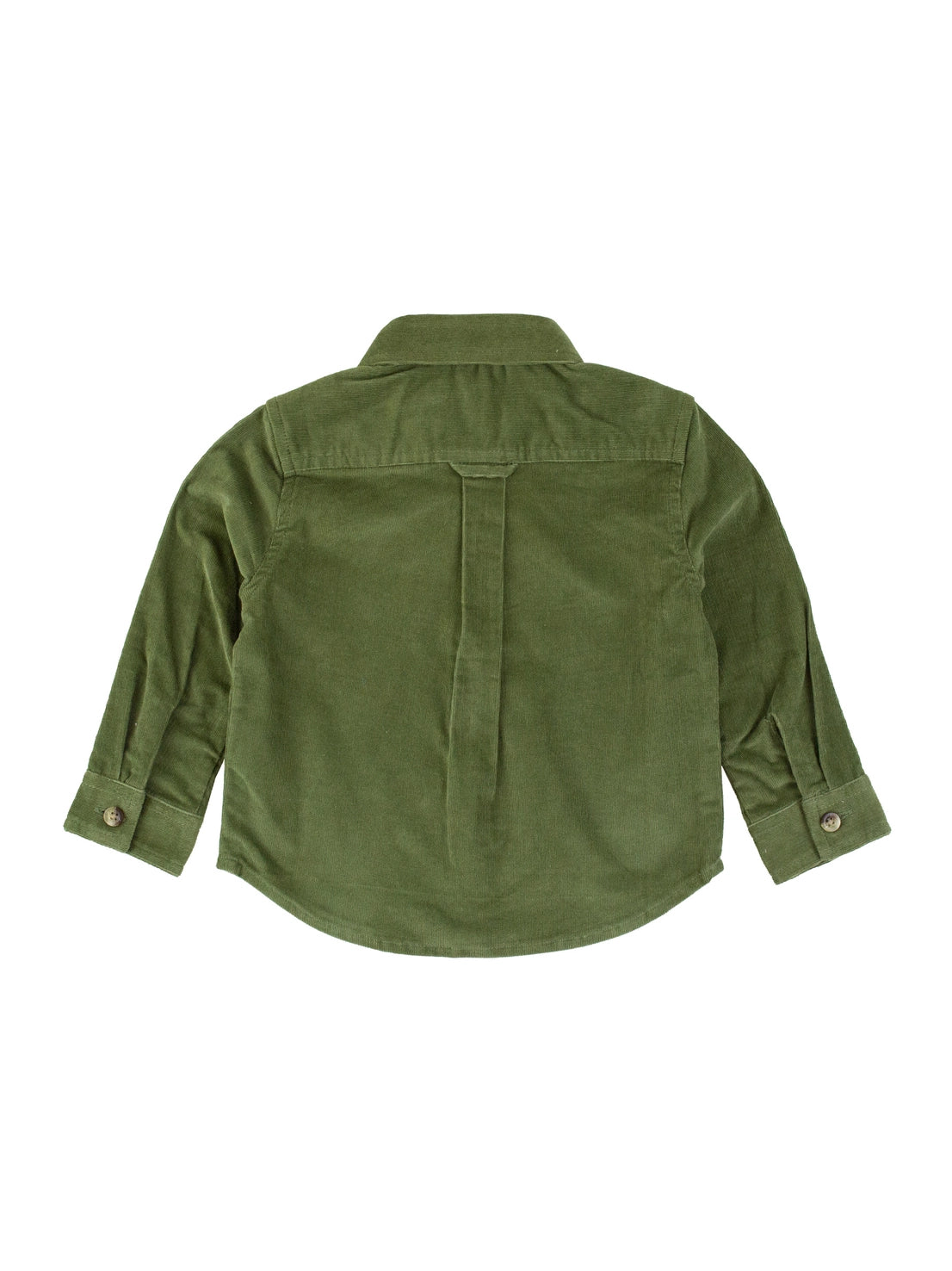 Olive Stretch Corduroy Button Down