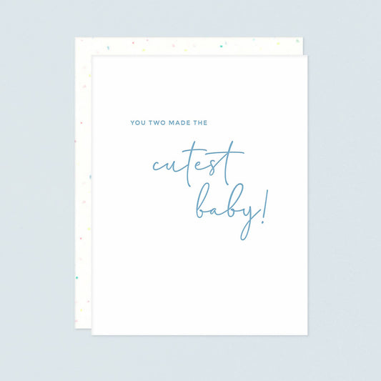 Cutest Baby Letterpress Card