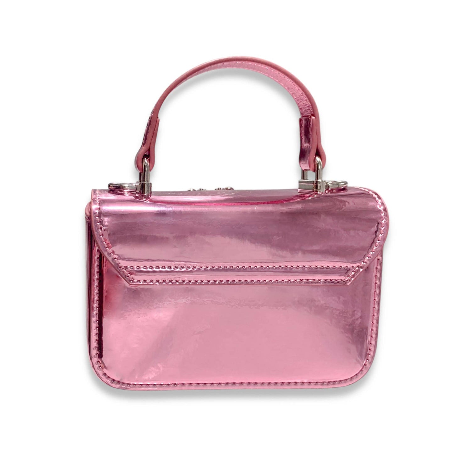 Crystal Decor Pink Patent Purse