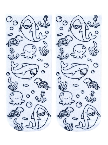 Under The Sea Coloring Socks