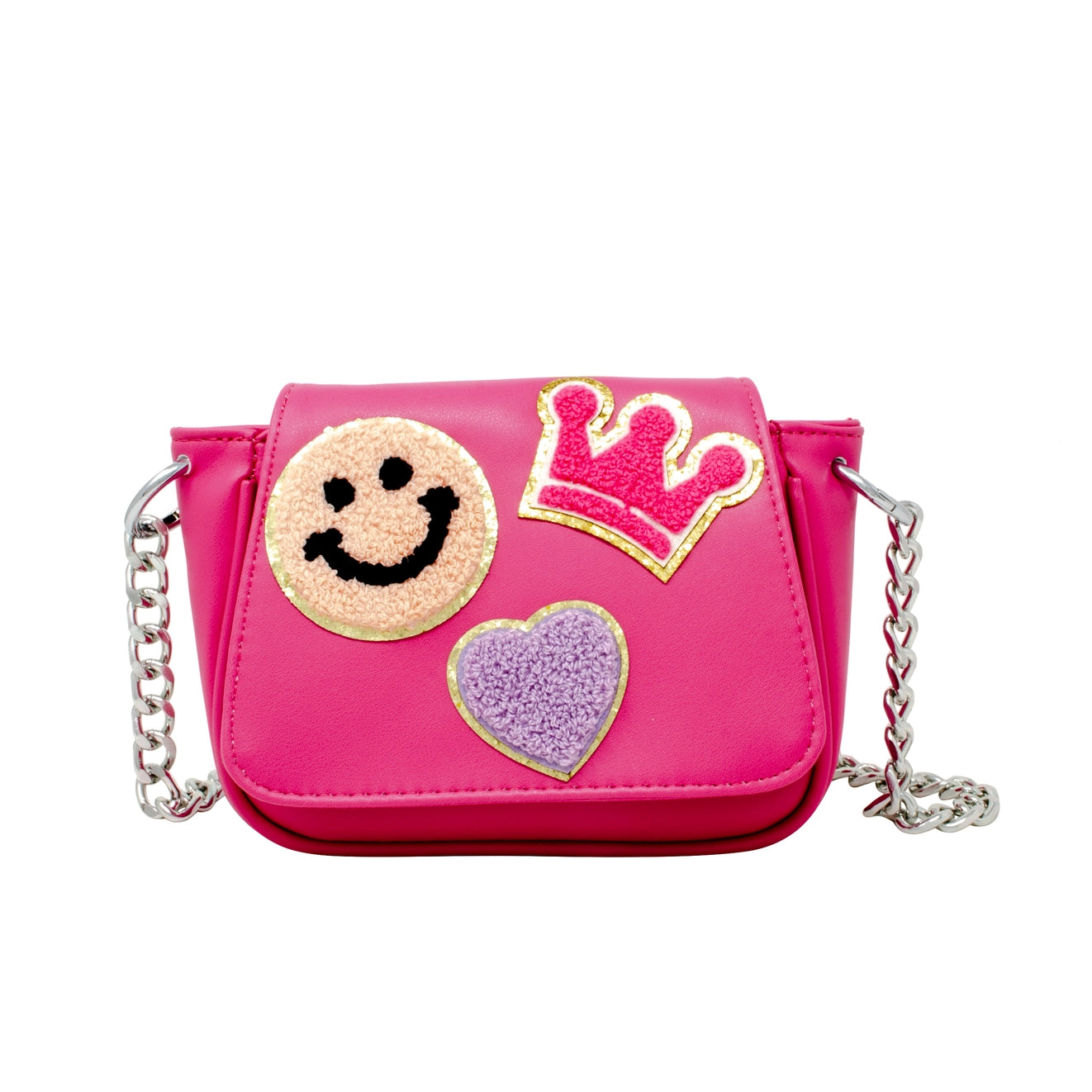 Hot Pink Patch Crossbody Handbag